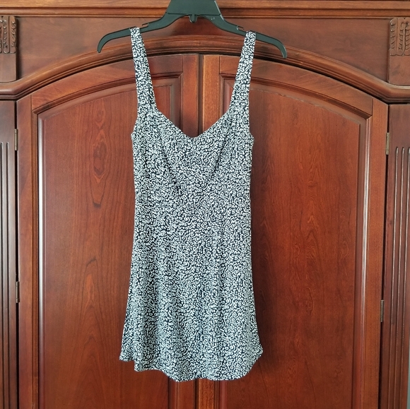 Reformation Fairfax Blue And White Doodle Mini Dress Size 2 - Picture 2 of 16